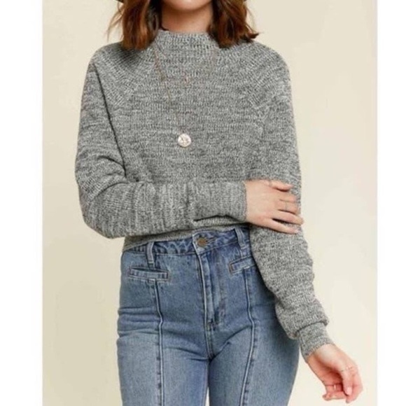 Free People Too Good Sweater Size Medium Gray - Picture 1 of 9